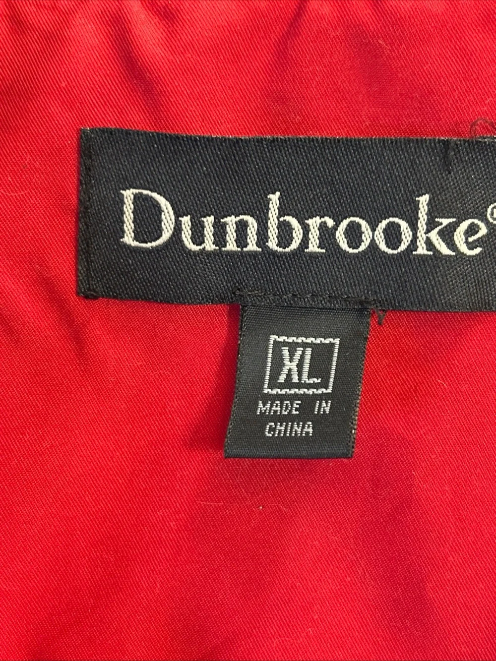 Vintage Dunbrooke Jacket Adult XL White Windbreaker 1990s Red Black Retro